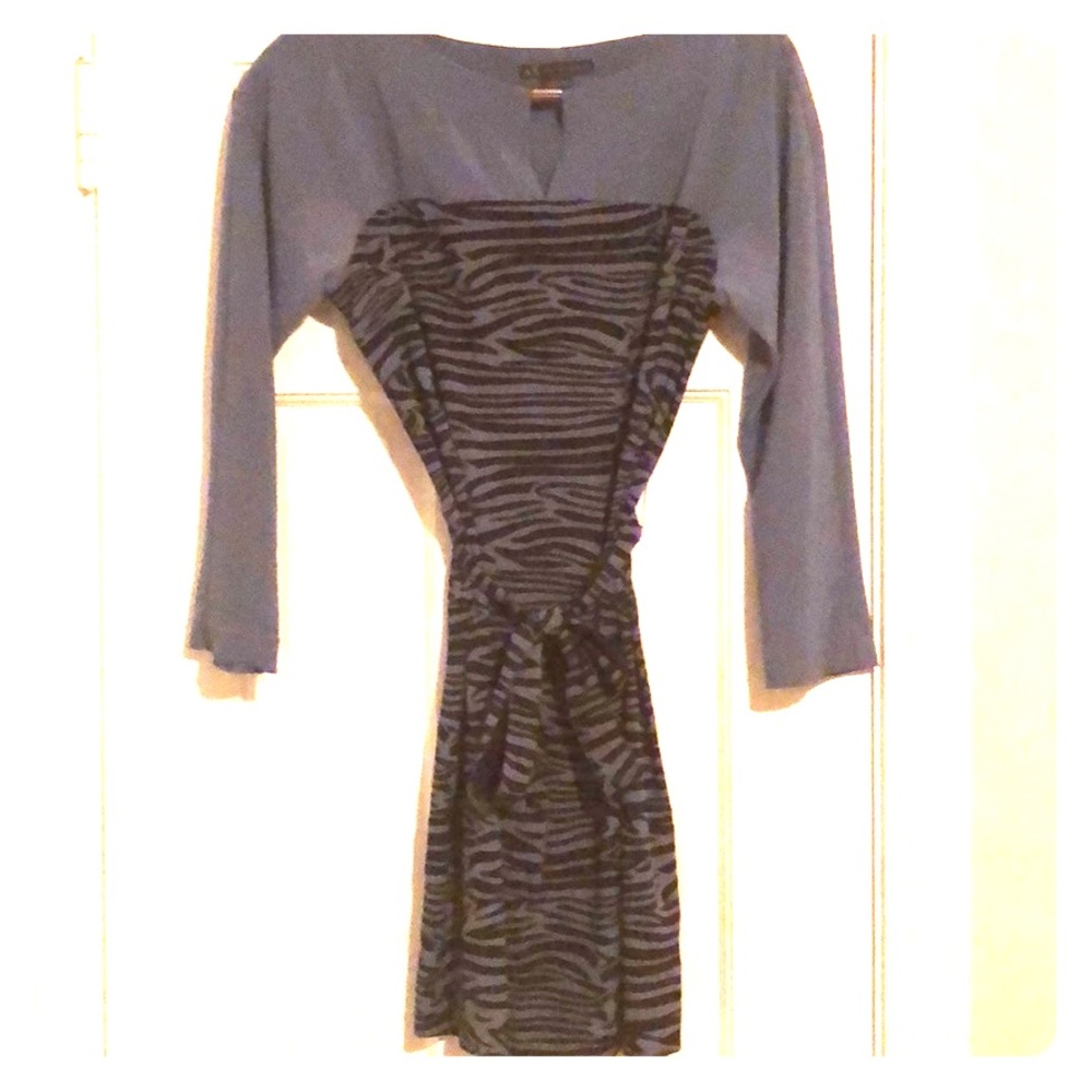Armani Exchange blue and black printed dress
